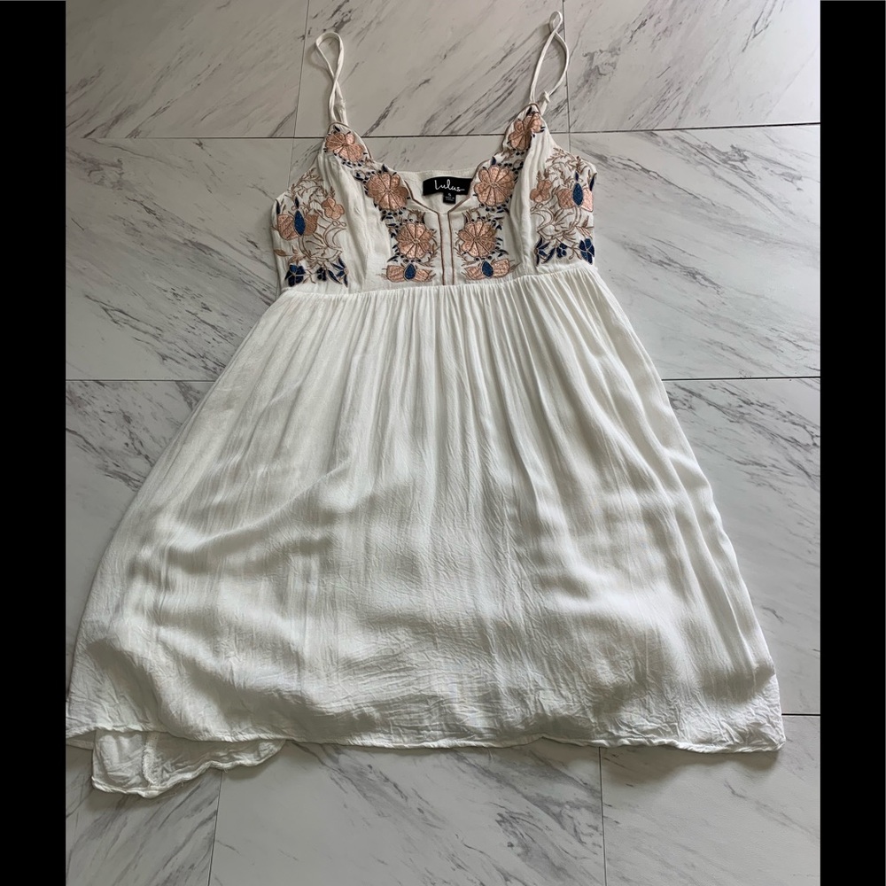 Lulu’s Petal Pickin Embroidered Dress